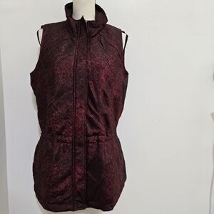 COLDWATER‎ CREEK size Medium Oversized Adjustable Waist Full Zip Puff Vest